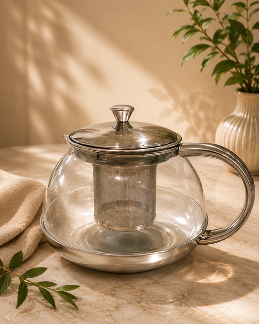 Glass & Steel Infuser Pot